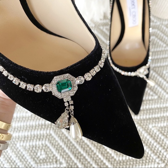NWOT Jimmy Choo Rare $1395 Crystal Heels - Picture 4 of 14